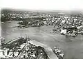 Bennelong Point et Fort Macquarie durant les années 1920.