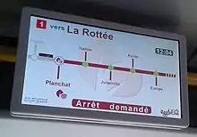 Écran dans les bus