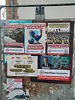 Multiples affiches datant de 2024