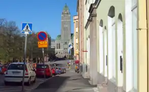 Agricolankatu, au fond l'Église du Kallio
