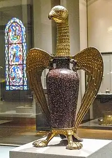 L'Aigle de Suger est une aiguière liturgique française du XIIe siècle contenant un vase antique romain en porphyre.