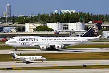 Le Boeing 747-400 utilisé pour la tournée 2016.