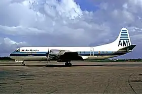 Un Lockheed L-188 Electra d':Air Manila (en), semblable à celui impliqué dans l'accident.