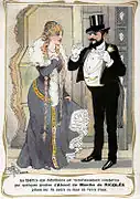 Albert Guillaume illustre cette carte postale publicitaire en 1903