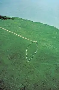 Vue aérienne du site