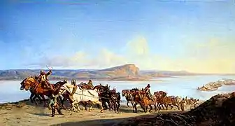 La remontée de bateaux sur le Rhône.