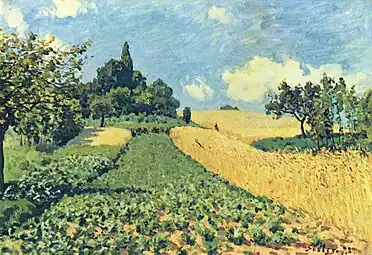 Champs de blé sur les hauteurs d'Argenteuil (1873)Hambourg, Kunsthalle.