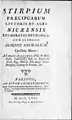 Stirpium praecipuarum littoris et agri Nicaeensis enumeratio methodica, 1757