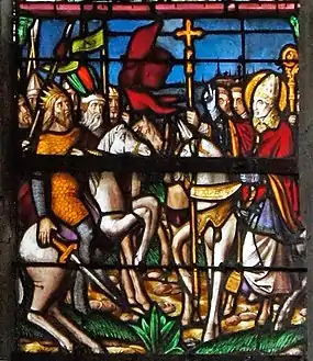 Saint Alpin arrête  Attila.