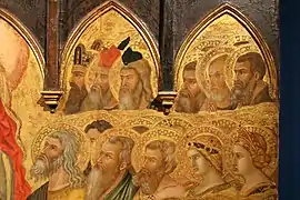 Trois évangélistes et autres personnages