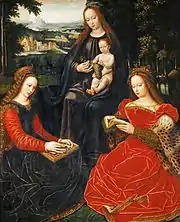 Vierge à l'Enfant entre sainte Catherine et sainte Barbe, (musée du Louvre).