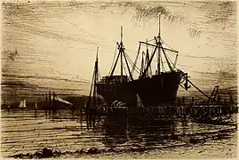 Gravure illustrant American art and American art collections (1889).