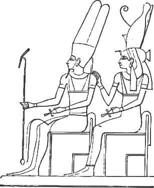 Amon et la déesse Mout.