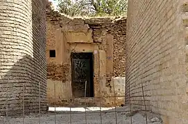 Une allée de la citadelle, pendant les travaux de restauration de 2014.