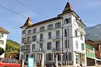 Détail de l'un des bâtiments de l'ancien Hôtel des Bains.