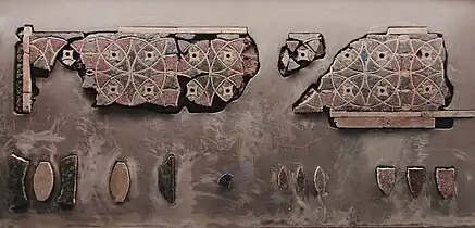 Fragments d’opus sectile mural de la basilique paléochrétienne San Guilo d'Orta, Italie, IVe – Ve siècles.