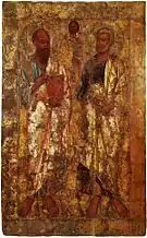Apôtres Pierre et Paul (icône) /Musée-réserve de Novgorod