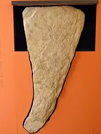 Borne de départ de la Via Popilia.