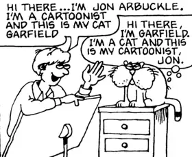 Première bande (janvier 1976) avec Jon Arbuckle et son chat Garfield.