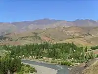 Le río Neuquén à son passage par Andacollo, dans le nord de son bassin.