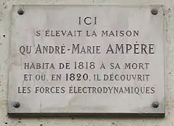 Plaque au no 29 bis.