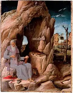 Andrea Mantegna, Saint Jérôme dans le désert, 1448-1451