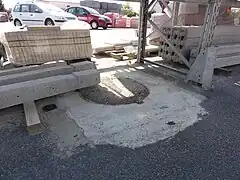 La tête de puits matérialisée Traisnel.