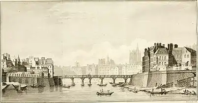 Le pont Rouge sur la Seine à Paris.