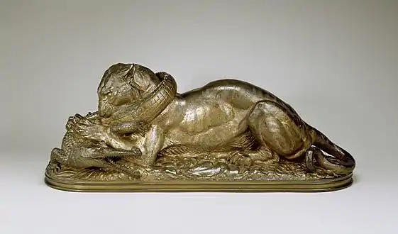 Antoine-Louis Barye, Tigre dévorant un Gavial, Baltimore, Walters Art Museum.