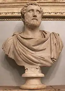 Buste d'Antonin le Pieux de Lanuve (r. 138-161).