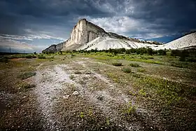 Rocher Aq-Qaya à Bilohirsk.