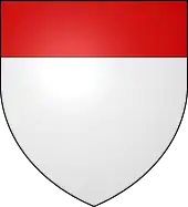 d'argent au chef de gueules