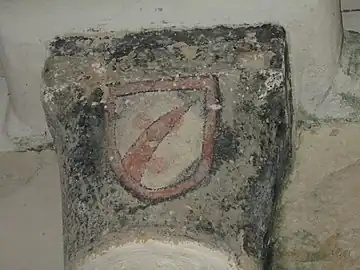 Armoiries dans l'Église Sainte-Marie-Madeleine, Videix.