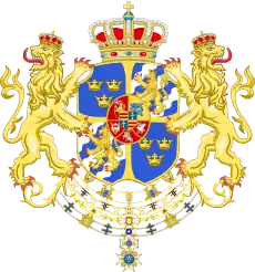 Armoiries du roi Charles XIII de 1809 à 1814.