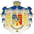 Armoiries du prince de Suède et de Norvège, Gustave-Adolphe, de 1882 à 1905.