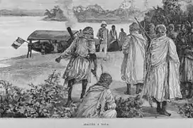 Arrivée du lieutenant Mizon à Yola en 1891