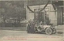 Arrivée de l'Empereur Guillaume II au chalet Hartmann à la Schlucht le 11 septembre 1908.