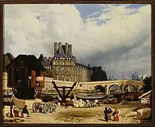 Les Tuileries et le Pont Royal, en 1843 (1843) par Arthur Henry Roberts (1819-1900).