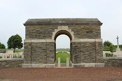Le cimetière militaire britannique.