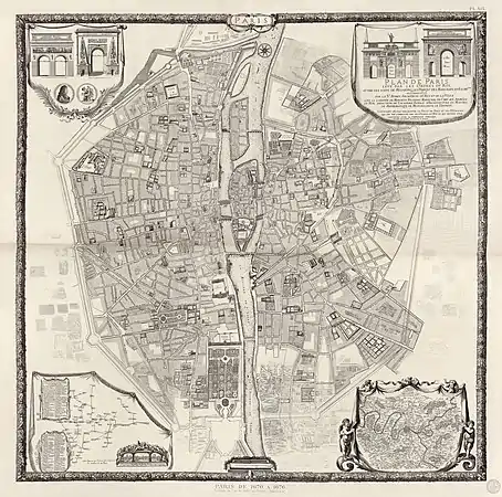 Plan de Paris de Bullet et Blondel (1676).