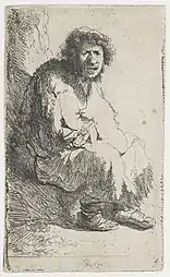 Gueux assis sur une motte de terre(1630, Rijksmuseum Amsterdam).