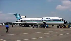 Un Boeing 727-200 de TAME, semblable à celui impliqué dans l'accident