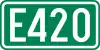 Cartouche signalétique représentant la E420