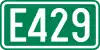 Cartouche signalétique représentant la E429
