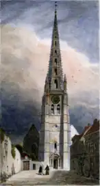 L'église avant 1792 (gravure de 1830).