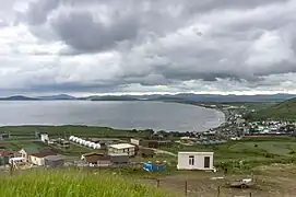 Vue depuis le nord de la baie.
