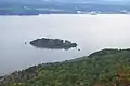 L'île Pollepel et le château vue d'en haut.