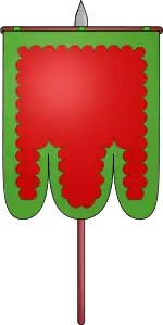 Bannière de l'abbaye d'Aurillac XIe siècle.