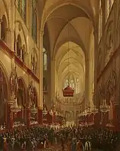 Baptême de monseigneur le comte de Paris dans l'église Notre-Dame de Paris 2 mai 1841, 1841, musée national des châteaux de Versailles et de Trianon.
