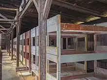 Intérieur d'une baraque d'Auschwitz